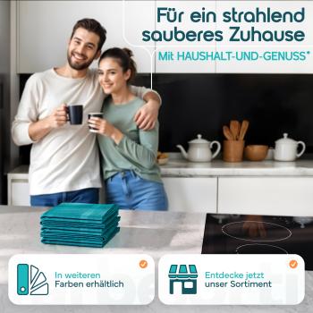 Microfaser Geschirrtücher petrol 10 Stueck Set 1